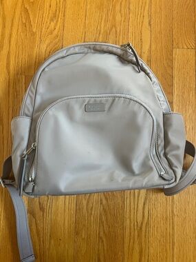 kate spade gray nylon backpack with front pocket